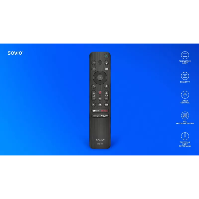 Remote Control Savio RC-13 IR Wireless for Sony TV 10m Range