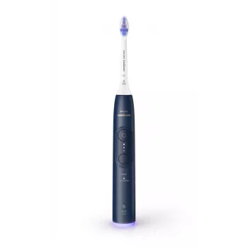 Electric toothbrush Philips Sonicare Series 6100 HX7403/05 — rechargeable, Li‑Ion battery, Sensitive & Daily care modes, dark blue