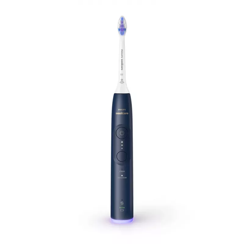 Electric toothbrush Philips Sonicare Series 6100 HX7403/05 — rechargeable, Li‑Ion battery, Sensitive & Daily care modes, dark blue