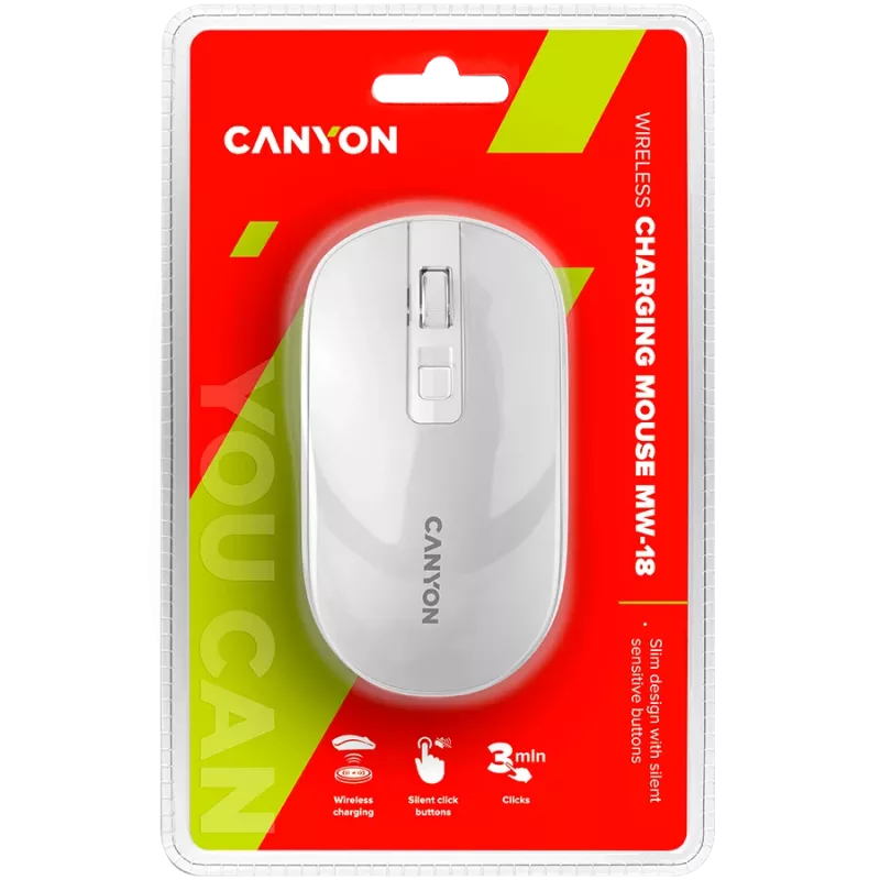 CANYON mouse MW-18 Wireless Charge Pearl White