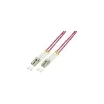 Logilink - Patch-Cable - LC Multi-Mode (M) - LC Multi-Mode (M) - 10 m - Fibre Optic - 50/125 micrometre - OM4 - Halogen-Free - heather violet (FP4LC10)