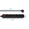Esperanza ELK218K power extension 3 m 6 AC outlet(s) Indoor Black