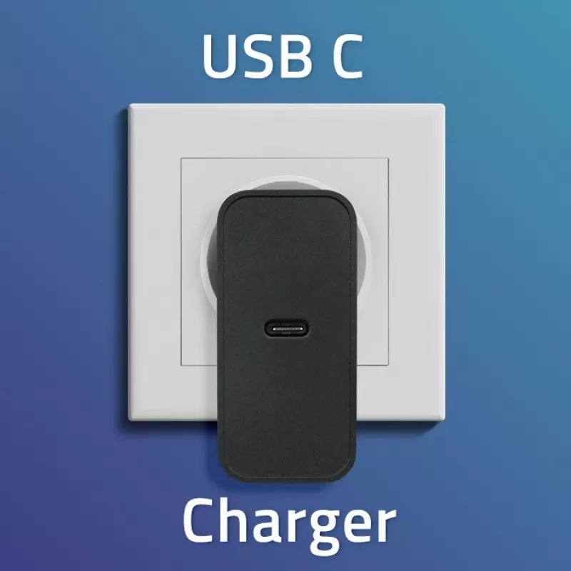 Charger QOLTEC Super Quick PD 65W USB‑C Power Delivery 5–20V, 1x USB‑C, USB PD 3.0, Type C plug, 65 W