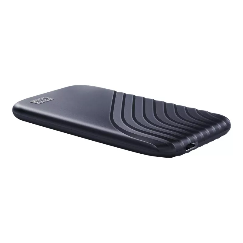 WD My Passport SSD WDBAGF0010BBL - SSD - verschlüsselt - 1 TB - extern (tragbar) - USB 3.2 Gen 2 (USB-C Steckverbinder) - 256-Bit-AES - Mitternachtsbl
