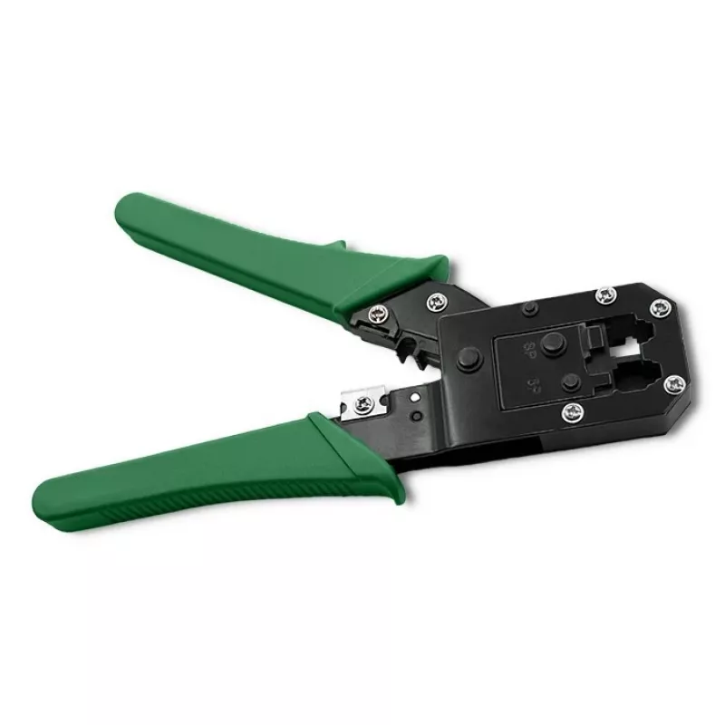 Crimping and cutting tool QOLTEC 54381 — modular connectors (network) crimper and cable cutter