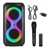 Portable music center MANTA SPK0401B100 Bluetooth speaker, 100 W peak, FM radio, karaoke, built-in battery, X-BASS