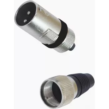 XLR 3-pin connector Omnitronic 30200089 for microphone and audio equipment, male/female options