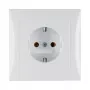 Socket outlet Type F berker 47428989, 16 A, 250 V, white, duroplast housing
