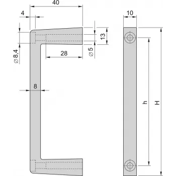 SCHROFF FRONTHANDLE 5U MULTIPAC (2PCS/KIT) - Rack-Accessory (20860260)