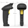 Wireless barcode scanner QOLTEC 50856 — 1D & 2D cordless handheld, USB interface, ABS housing, 170×62×100 mm, 203 g