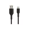 Cable Braided USB-C USB-A 2m Black