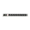 Power distribution unit GEMBIRD EG-PDU-014 — 8× Type F outlets, 16 A, 3 m cable, 1U rack, 3680 W, black
