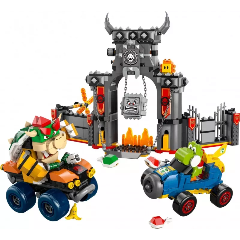 Construction toy LEGO set 72039 Super Mario Bowser's Fortress with Mario Kart, interactive playset