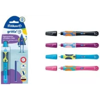 Pelikan griffix® Fountain Pen for Right-Handed - Lovely Pink - Pink - Cartridge Filling System - Blue - Plastic - Stainless Steel - Right-Handed (820301)