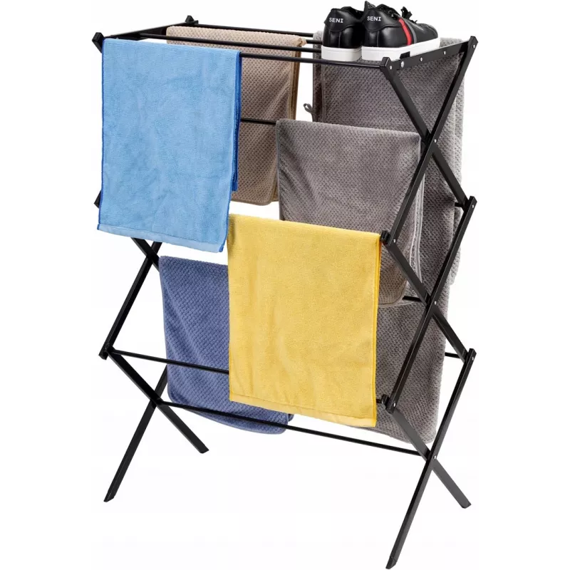 Clothes drying rack PROMIS SU111 — vertical indoor steel dryer, 3 m drying space, 1000 mm height, foldable