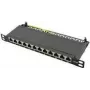 LogiLink - Patch Panel - rack-mountable - RJ-45 X 12 - Black, RAL 9005 - 0.5U - 25.4 cm (10)