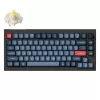 Keychron V1 Max Keyboard Universal USB RF Wireless Bluetooth Black Grey 75% Mechanical