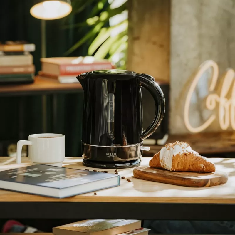 Adler 1385B Black White Electric Kettle