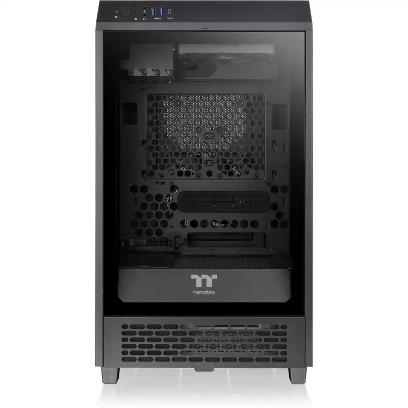The Tower 200 , Tower-Enclosure black, Tempered Glass