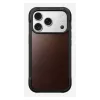 Mobile phone cover Nomad Rugged Leather Case for iPhone 17 Pro, 6.3 inch (16 cm), brown, leather/TPU/aluminium