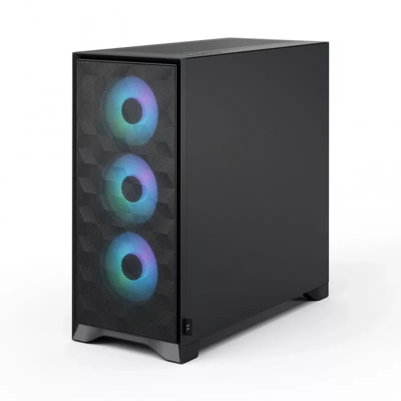 Fractal Design Pop 2 Air Black Solid mid-tower PC case — ATX support, 3x 120 mm front fans, 2.5/3.5 inch drive bays, 215×481×462 mm