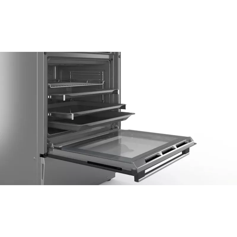 Bosch Cooker HLS79Y351U Series 6 Hob type Induction, Oven type Electric, Stainless Steel, Width 60 cm, Grilling, LCD, 63 L, Depth 60 cm