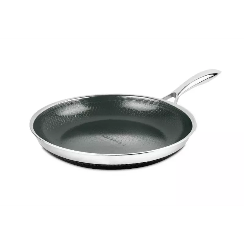 Frying pan KOHERSEN NX CERAMIC 24 cm, stainless steel body, NX CERAMIC non-stick coating, induction compatible, with lid