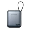 Power bank Vention FHEH0 Lithium Polymer 10000 mAh 35W USB-C Black