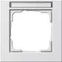 Wall plate GIRA E2 White, thermoplastic screwless, 80.8×80.8×9.3 mm