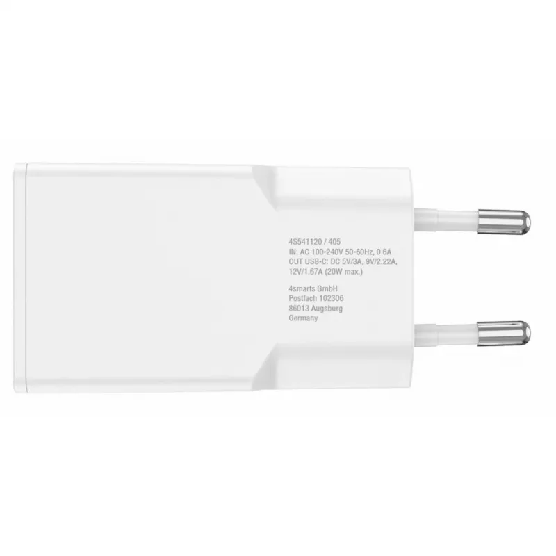 4smarts PDPlug Slim Smartphone - Tablet White AC Fast Charging Indoor (541120)