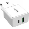 ANSMANN HC218PD - Power Supply - 18 Watt - 3000 mA - PD, QC 3.0 - 2 Output Ports (USB, USB-C) - White (1001-0111)