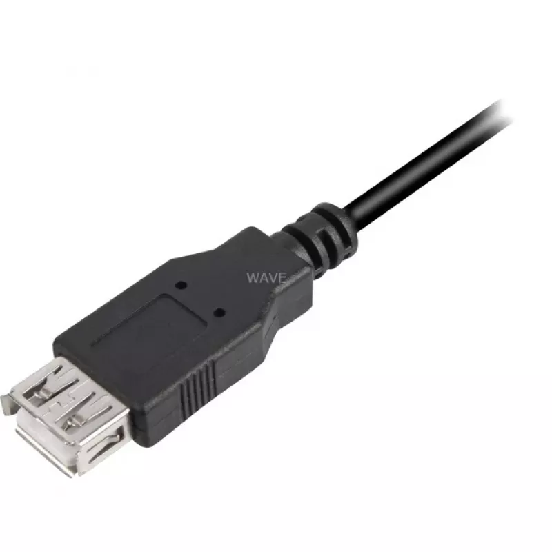 USB 2.0 Extension Cable, USB-A Plug > USB-A Socket (black, 3,0 Meter, double-shielded)