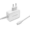 Power adapter QOLTEC 51039 65W AC-to-DC 220–240V 20.3V/3.25A Type C white, 1.7 m cable