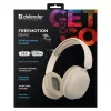 Wireless over-ear headphones DEFENDER EEMOTION B640 BEIGE — binaural, closed acoustic, USB-C, AUX, 20–20000 Hz, 105 dB