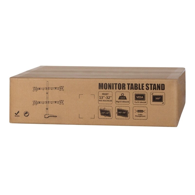 Monitor mount LogiLink BP0046 81.3 cm (32 inch) Desk Stainless steel