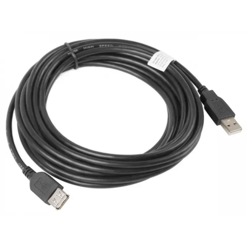 Lanberg CA-USBE-10CC-0050-BK USB Cable 5 M USB 2.0 USB a Black (CA-USBE-10CC-0050-BK)