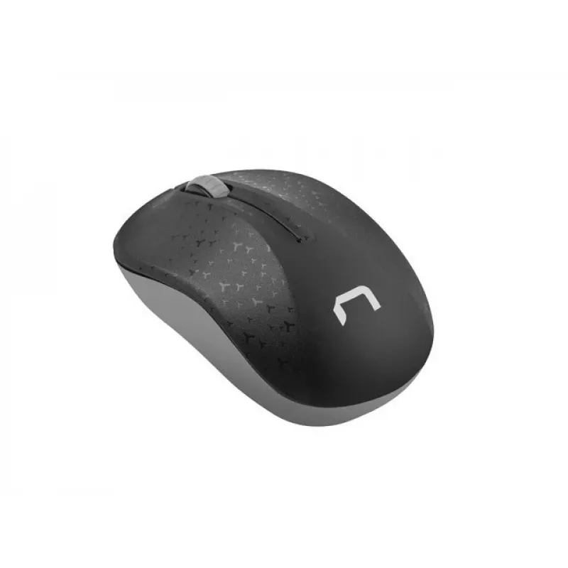 Wireless optical office mouse NATEC Toucan Office RF — ambidextrous, 1600 DPI, 3 buttons, wheel, grey/black