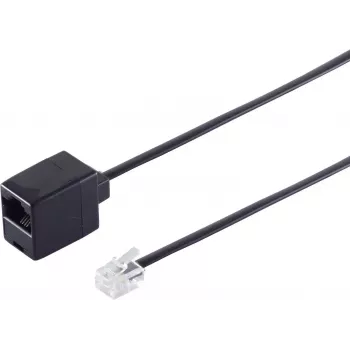 Telephone cable ShiverPeaks 70235 RJ11 6/4, 15 m, black