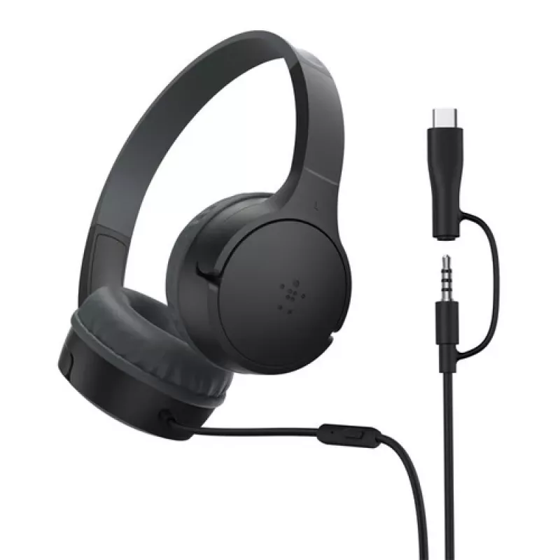 Belkin SoundForm wiredOn-Ear Headphones for children,black.AUD010hqBK