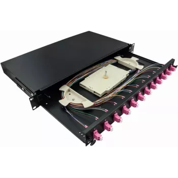 LogiLink F12LC4B - LC - Grey - Metal - Rack Installation - 1U - 480 mm (F12LC4B)
