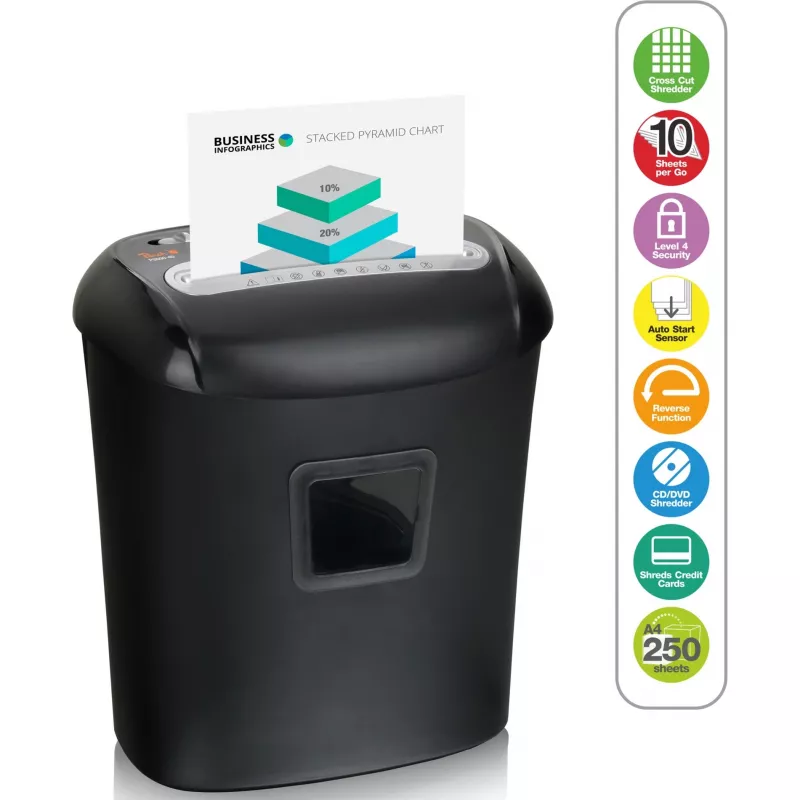 Peach PS500-40 paper shredder Cross shredding 68 dB Black