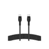 Cable BoostCharge USB-C/USB-C braided silicone 2 m, black