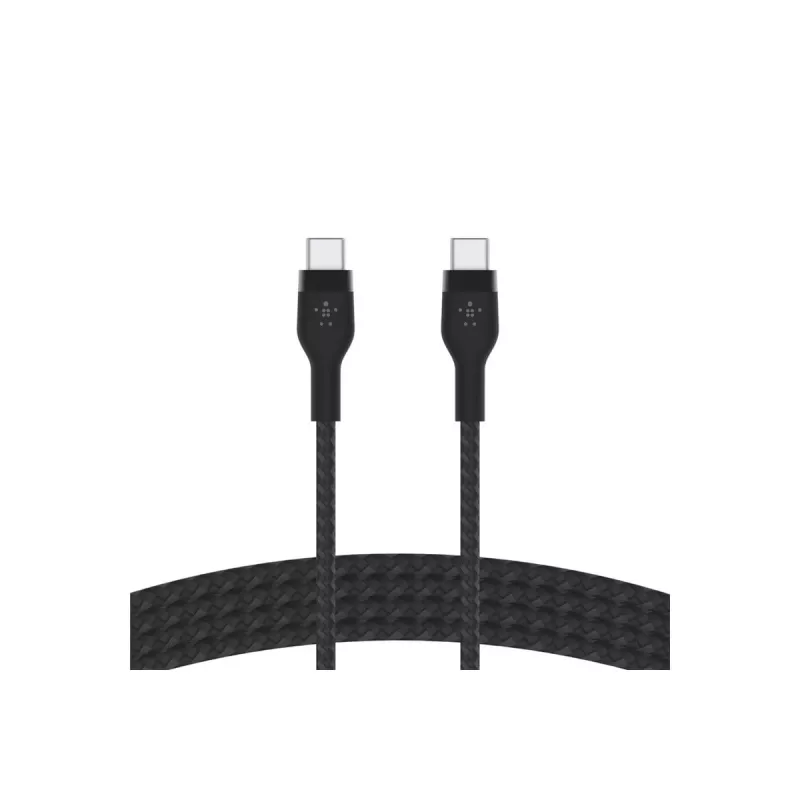 Cable BoostCharge USB-C/USB-C braided silicone 2 m, black