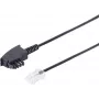 Telephone connection cable ShiverPeaks 70002-0.5 — TAE-F plug to RJ45 plug, 0.5 m