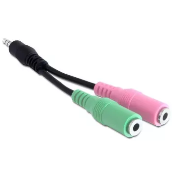Delock Audio Adapter - Stereo Mini Jack Plug Male to Stereo Mini Jack Socket Female