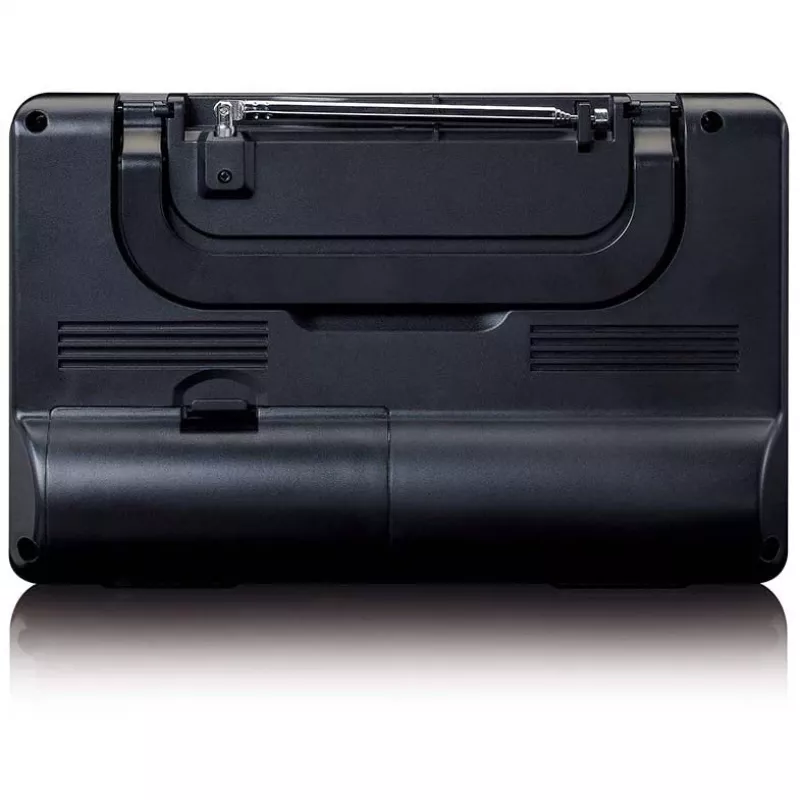 Portable radio Lenco MPR-035BK — FM/AM, mains and battery power, 2.5 inch LCD, 20 FM presets, 3.5 mm output