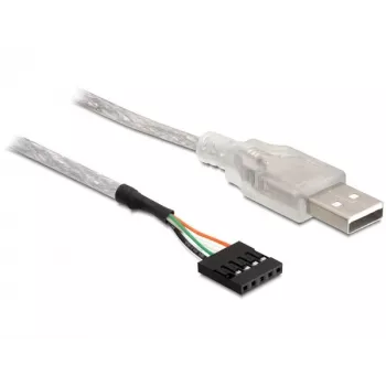 USB 2.0-A male to pin header cable DeLOCK 83078 Silver