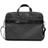 Laptop bag GUESS GUCB15P4TK 16 inch black Saffiano with 4G Triangle Logo