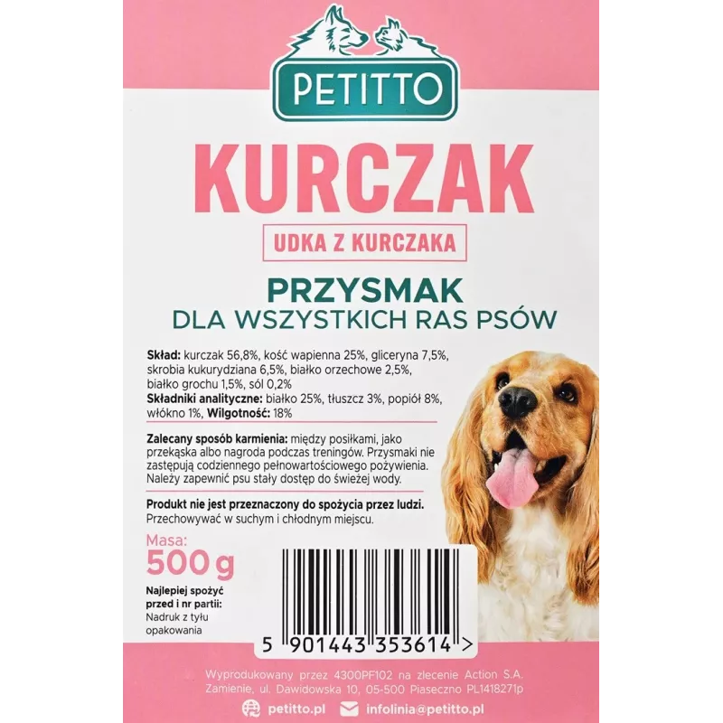 PETITTO Chicken legs - dog treat - 500g