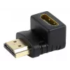 HDMI gender changer GEMBIRD A-HDMI90-FML, HDMI to HDMI, right-angle 90° adapter, black